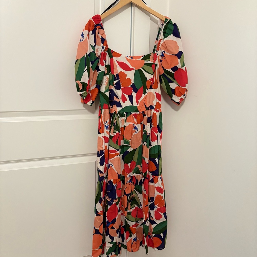 Vince Camuto Colorful Floral Midi Dress
